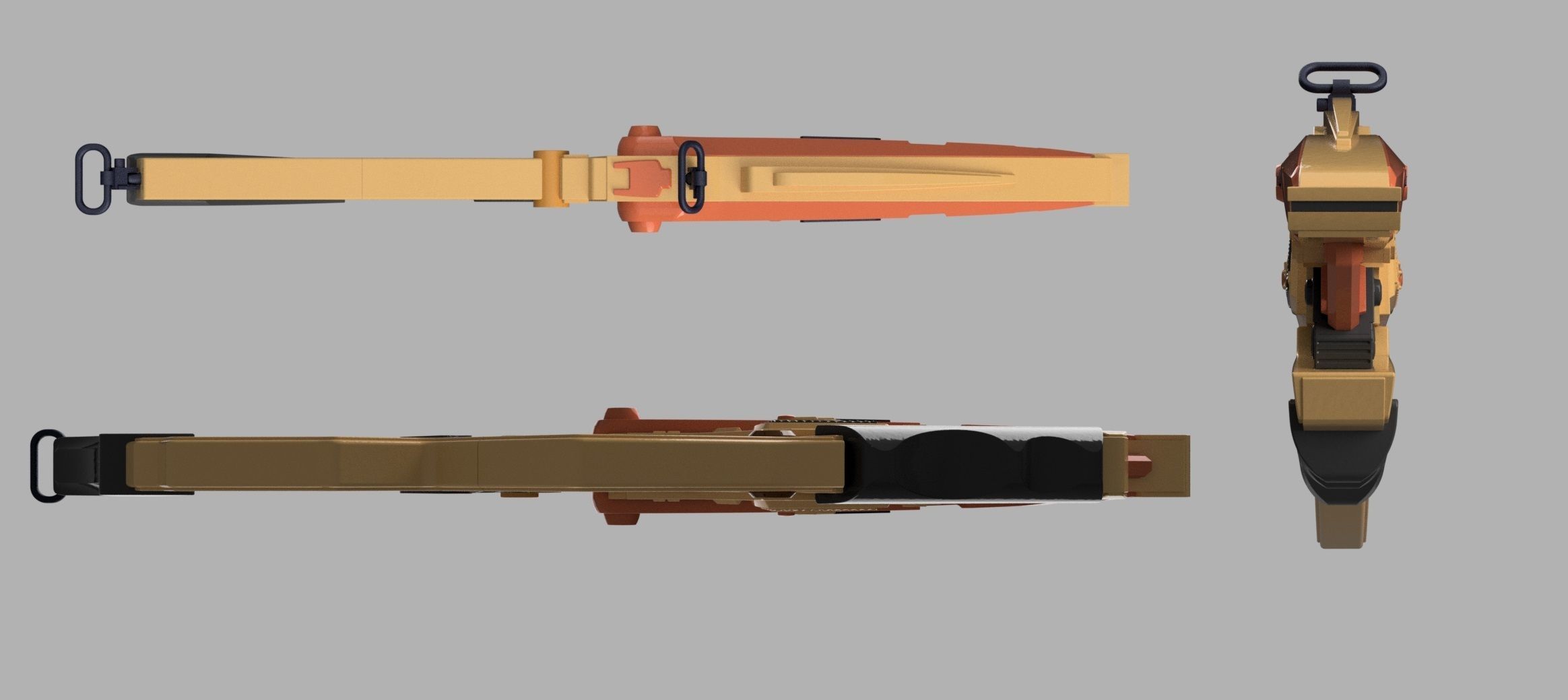 Bajoran Phaser Rifle with strap fittings 3D print model_2