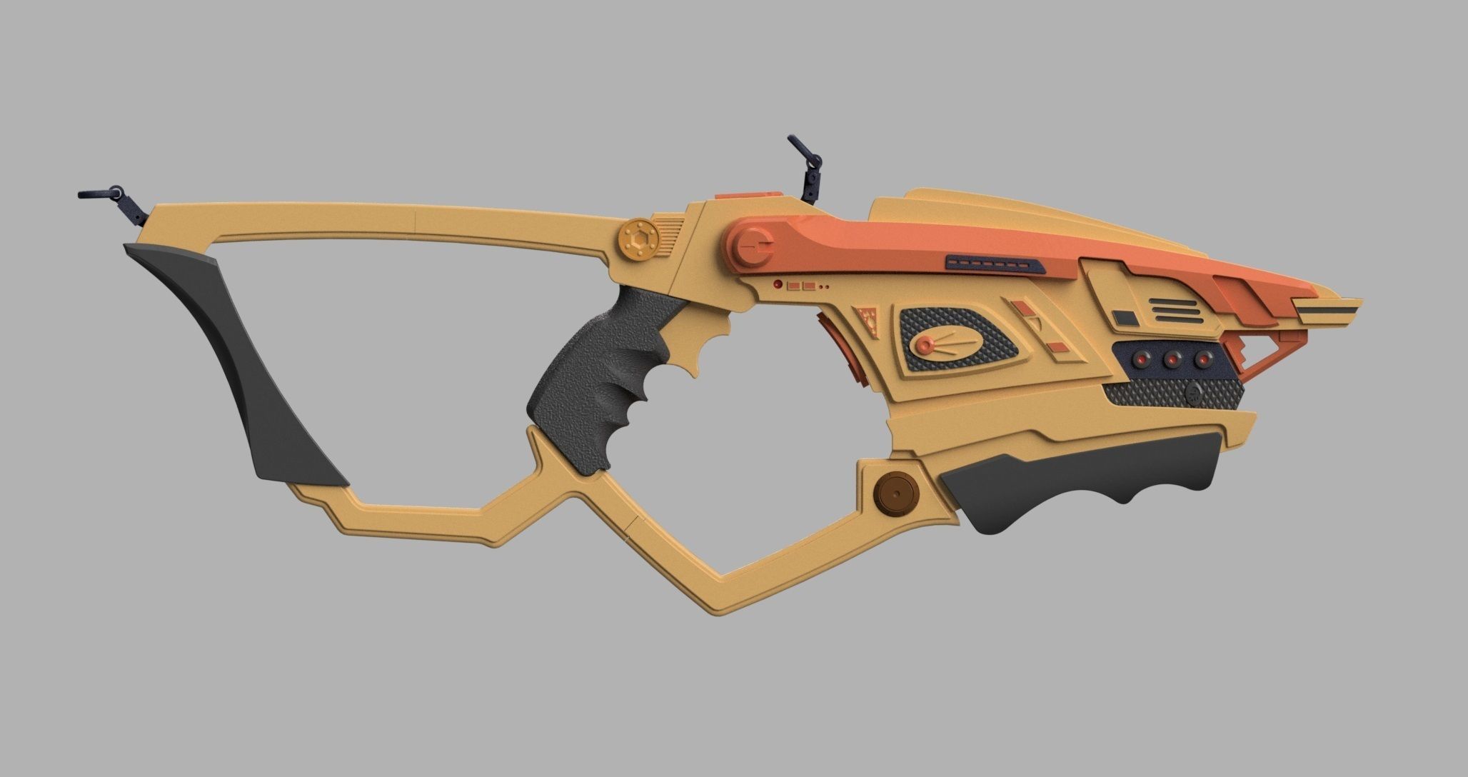 Bajoran Phaser Rifle with strap fittings 3D print model_1
