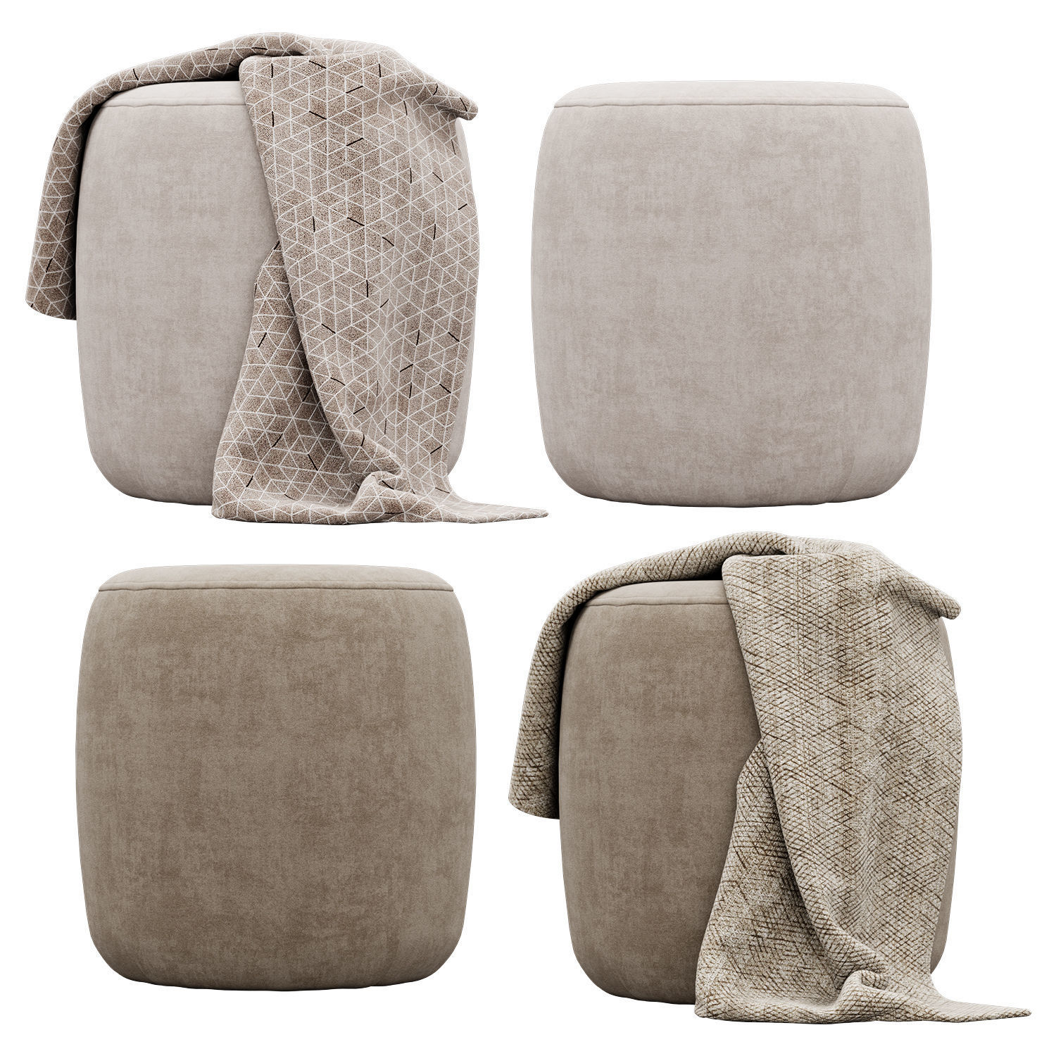 Willow pouf by Tov 3D model_9