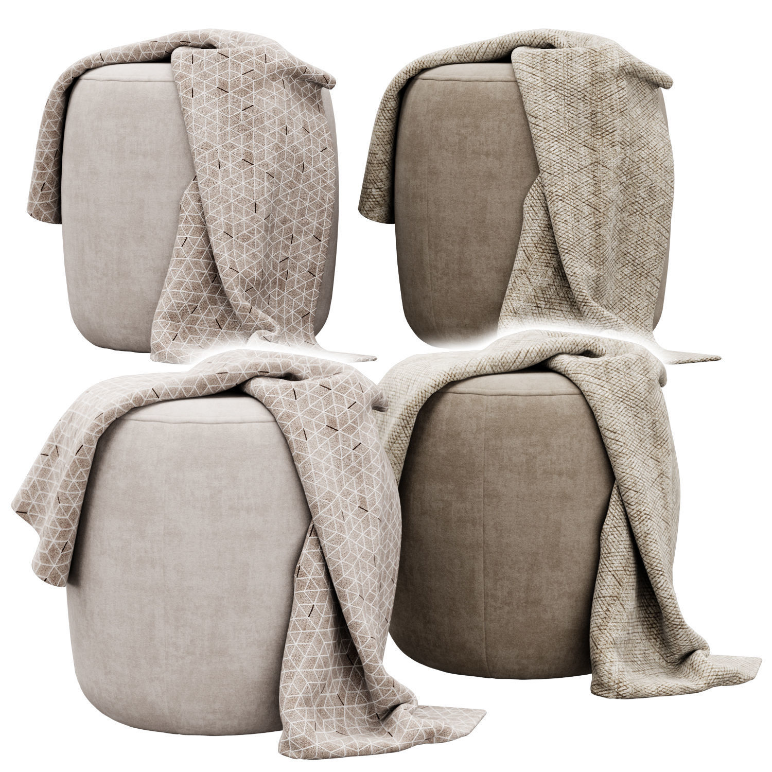 Willow pouf by Tov 3D model_11