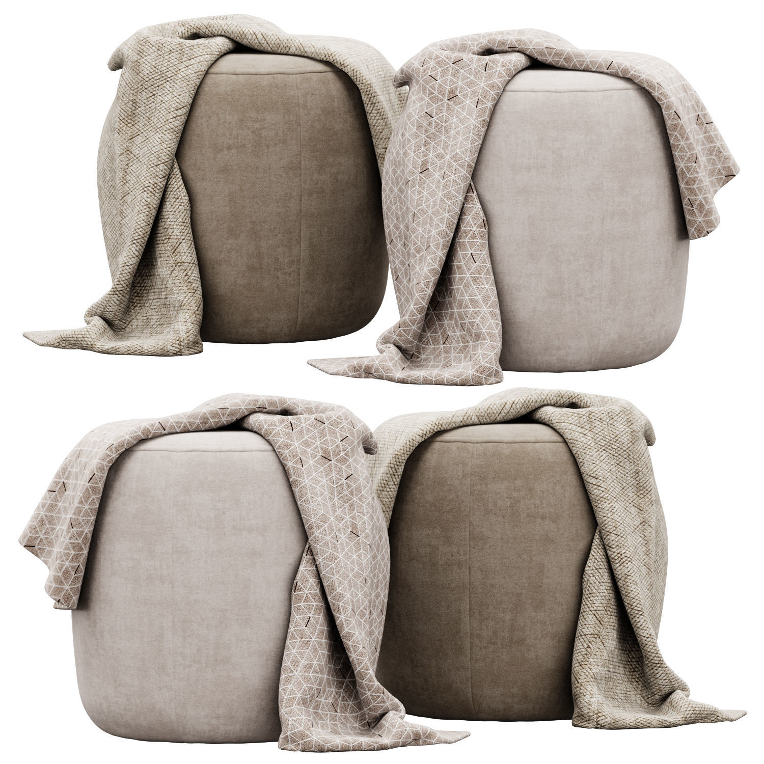 Willow pouf by Tov 3D model_1