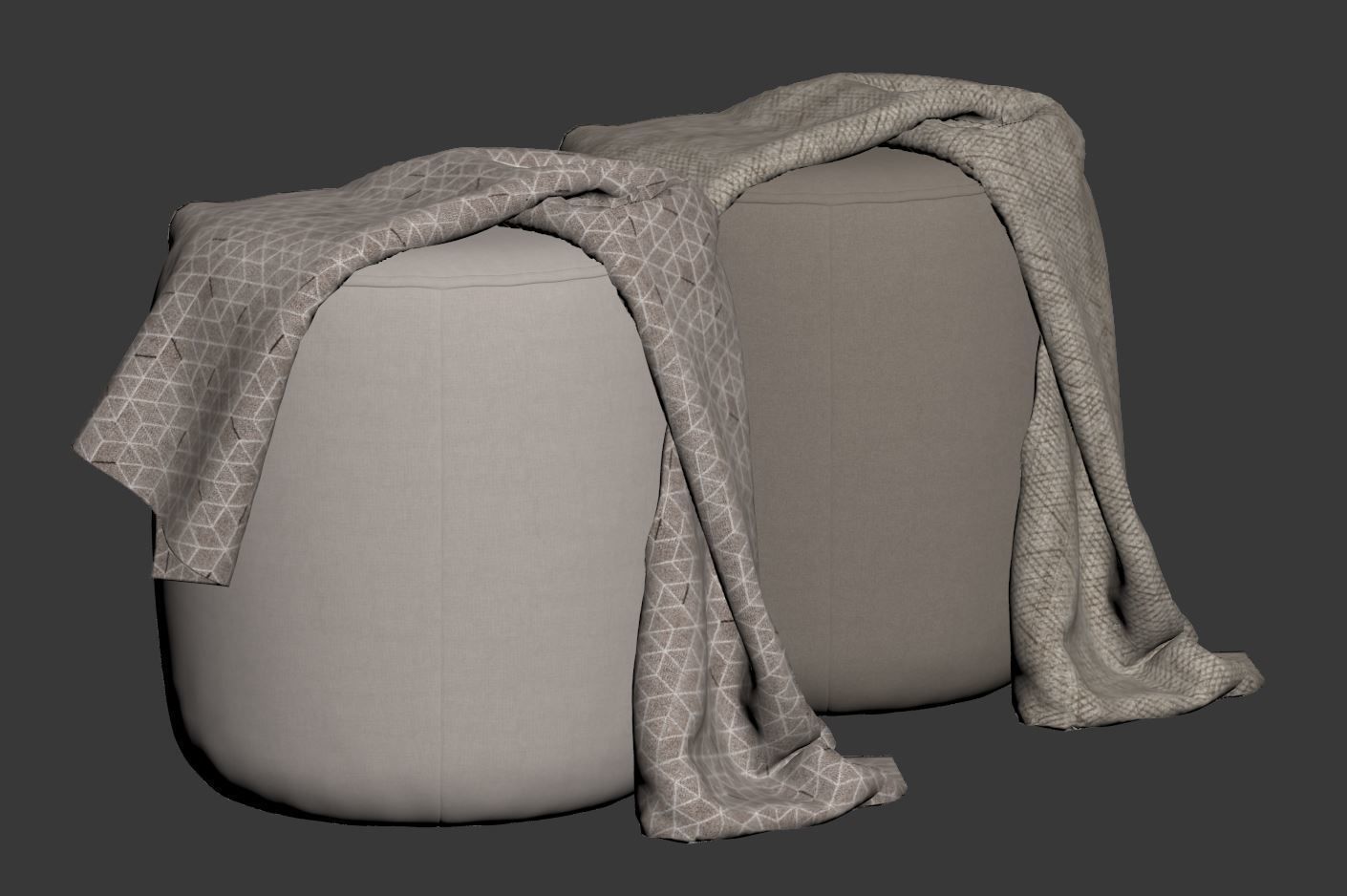 Willow pouf by Tov 3D model_7