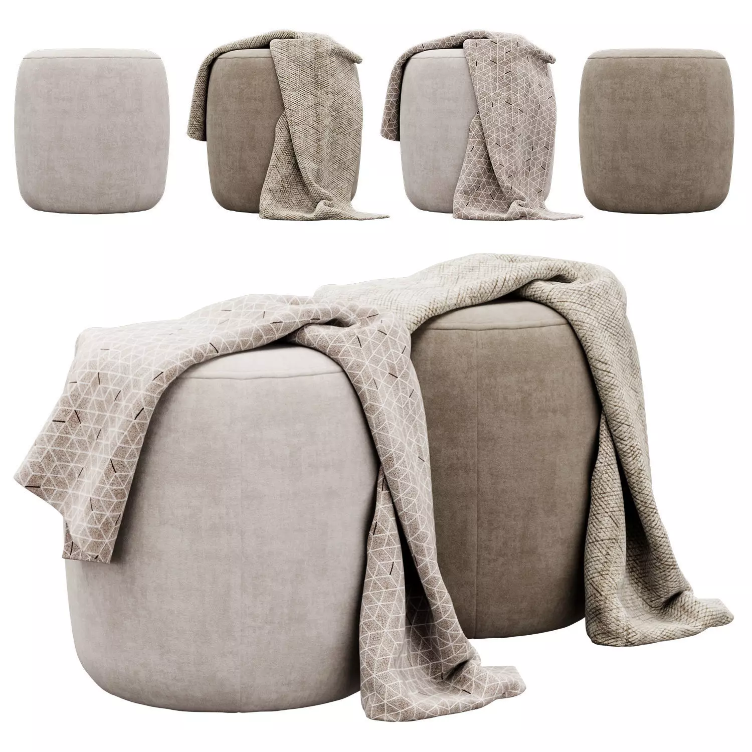 Willow pouf by Tov 3D model_0