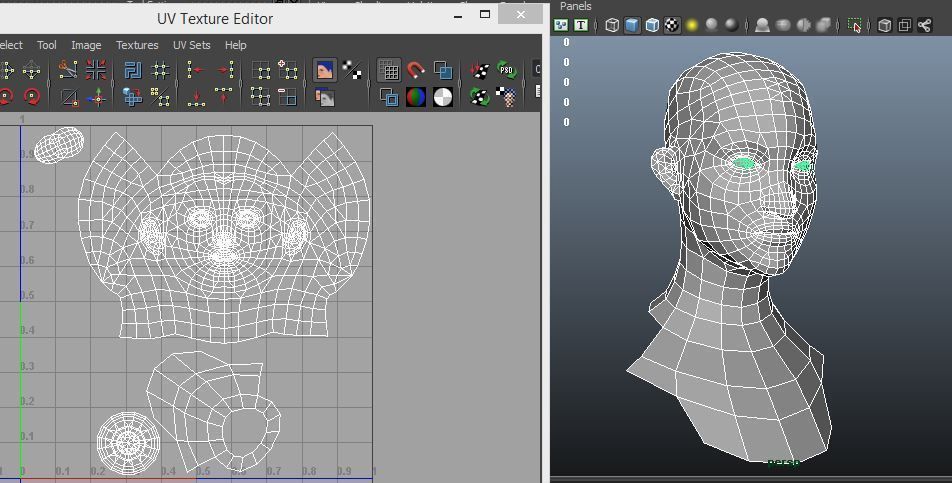 Female Head Low-poly 3D model_3
