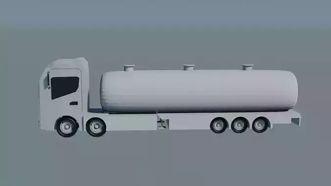 Truck with fuel tank 3D print model