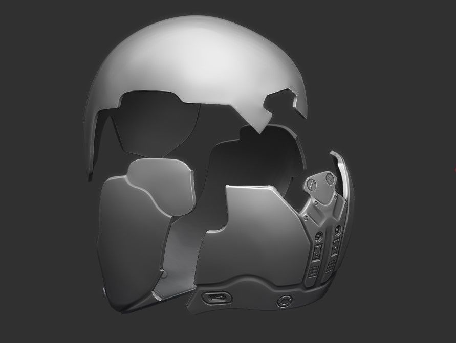 Ruiner Helmet Costume Made 3D print model_4
