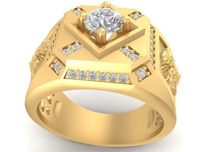 luxury versace ring for men 2756 3D print model