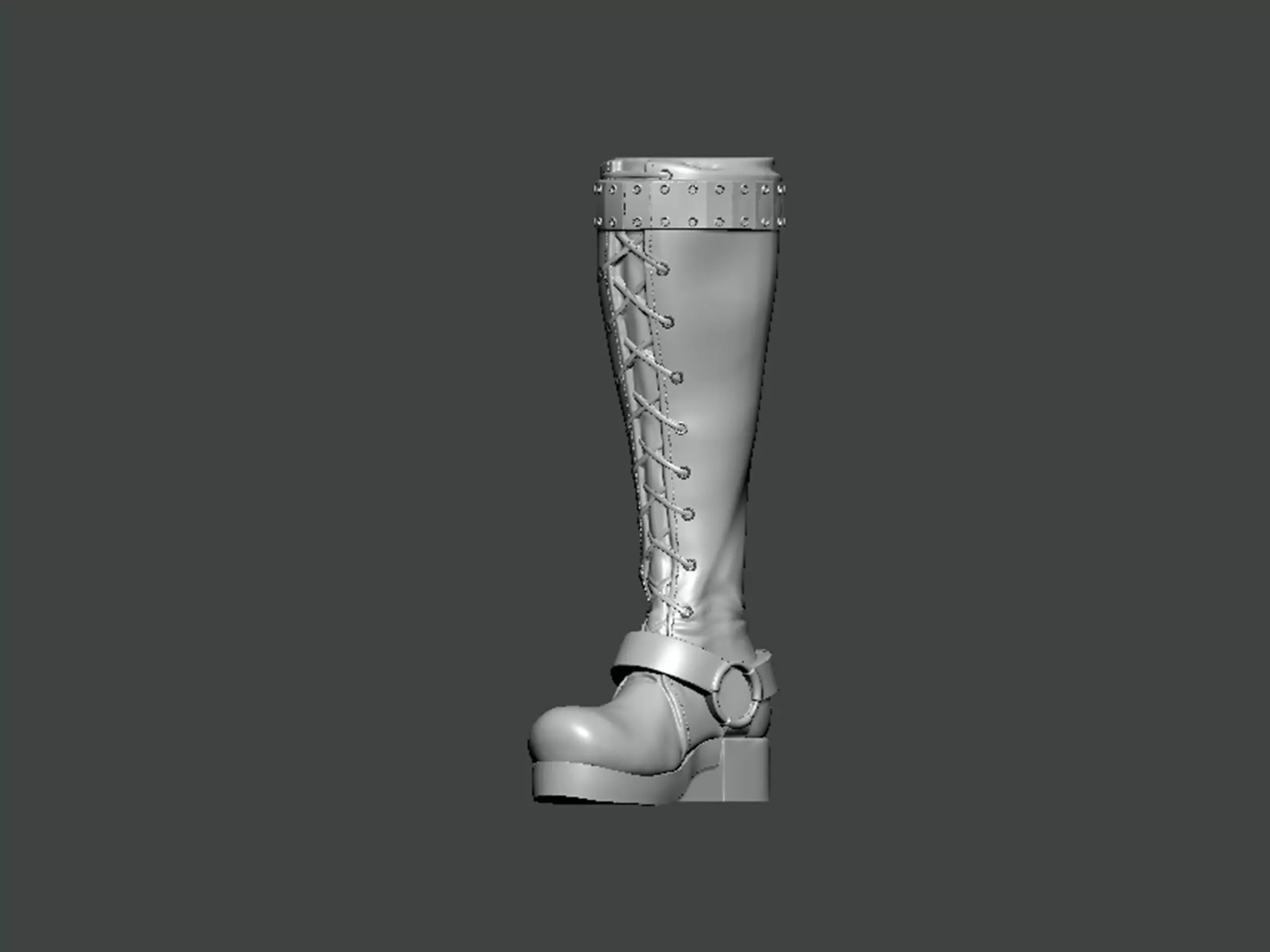 3D Model-SHOES0001 high heeled boot 3D print model