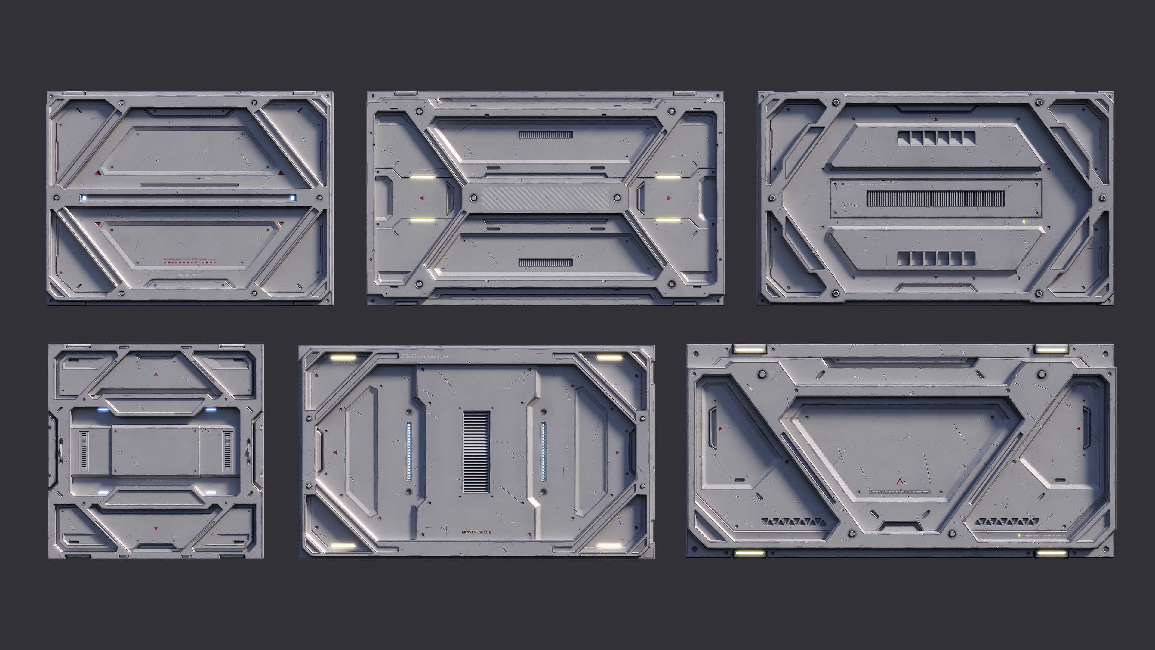 Sci-Fi Parts Kit Pack Vol 1-PBR Low-poly 3D model_9