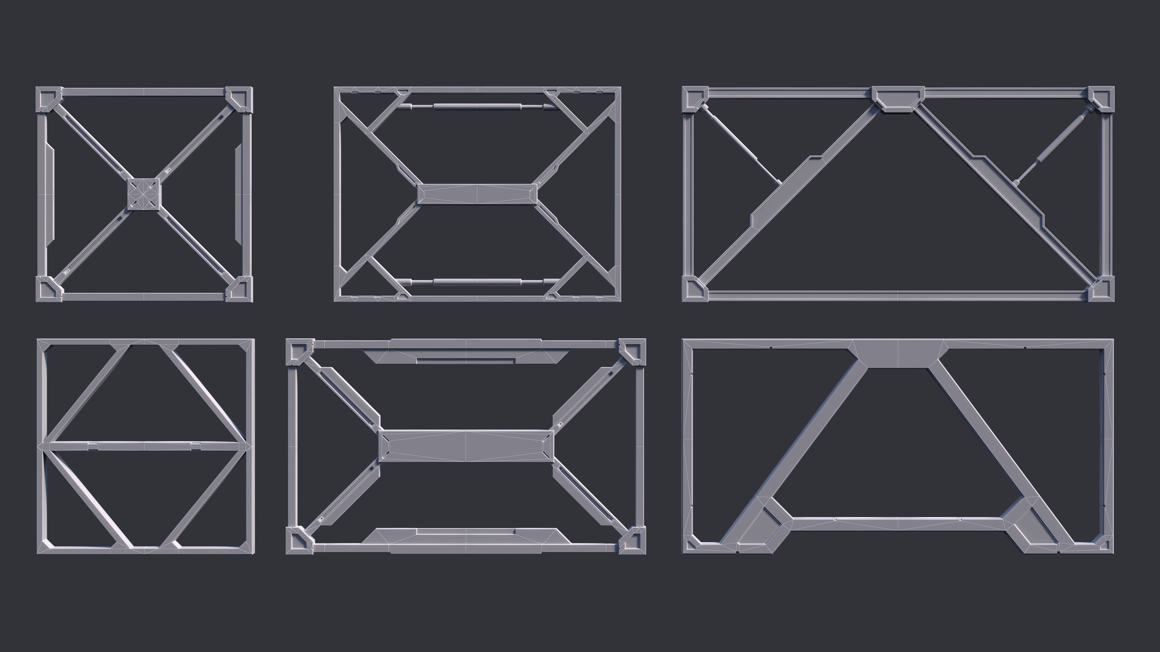 Sci-Fi Parts Kit Pack Vol 1-PBR Low-poly 3D model_6