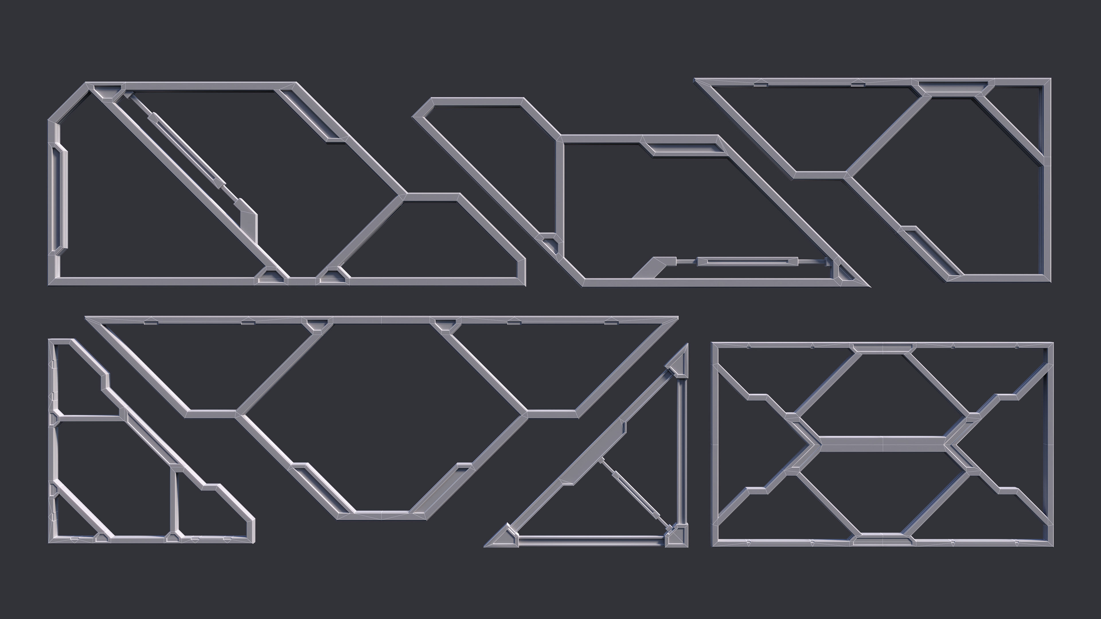 Sci-Fi Parts Kit Pack Vol 1-PBR Low-poly 3D model_4