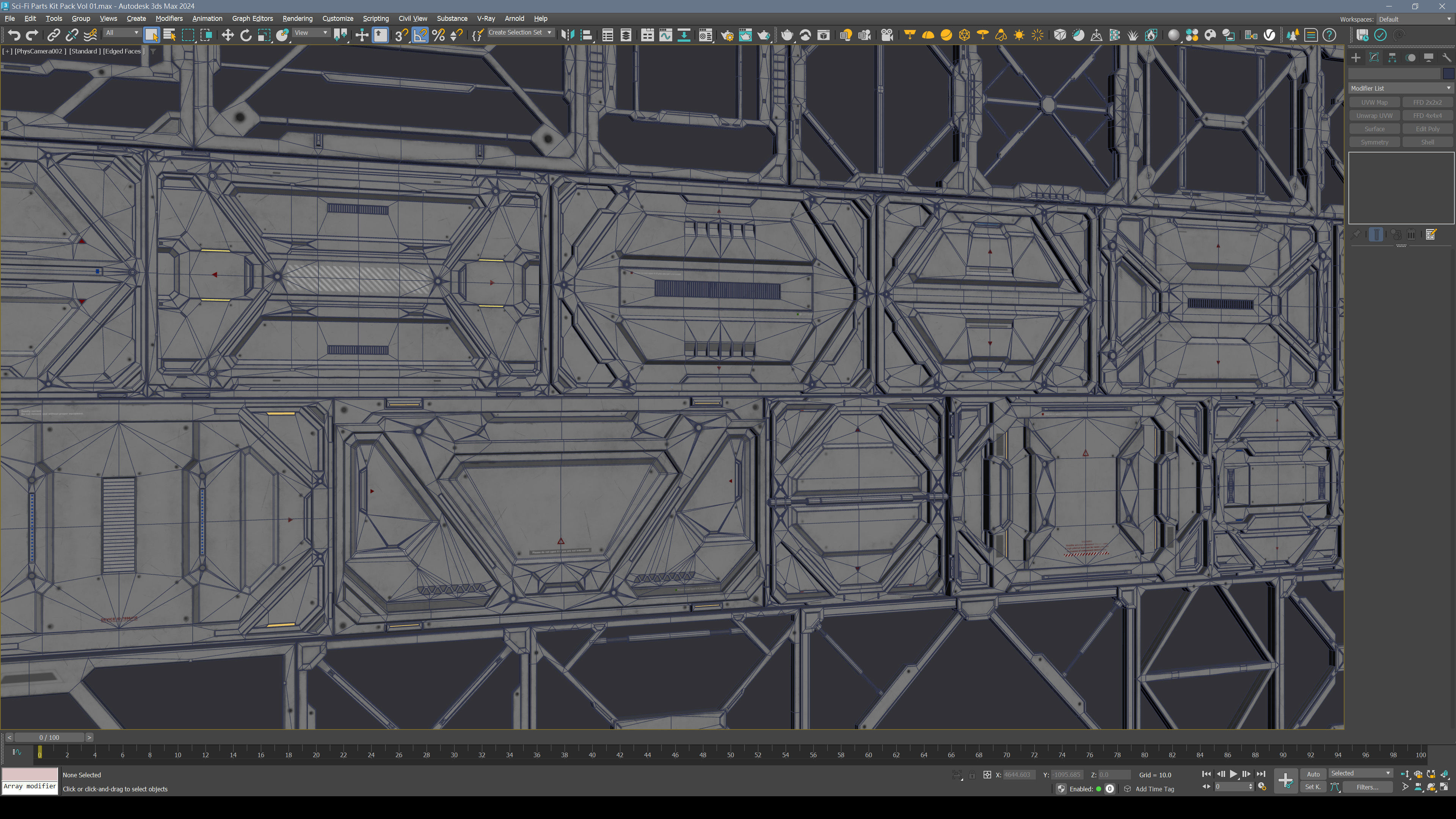 Sci-Fi Parts Kit Pack Vol 1-PBR Low-poly 3D model_14