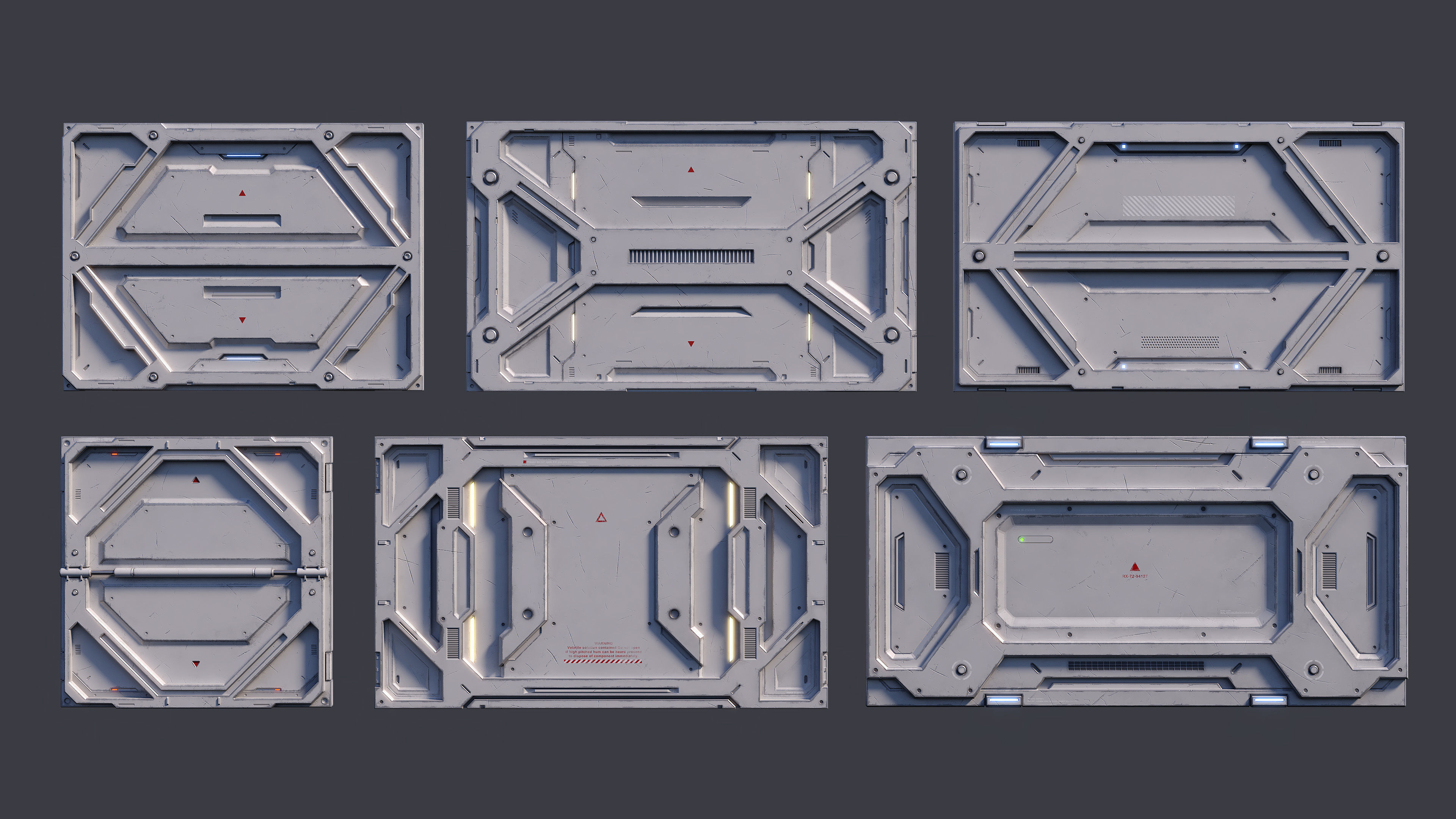 Sci-Fi Parts Kit Pack Vol 1-PBR Low-poly 3D model_11