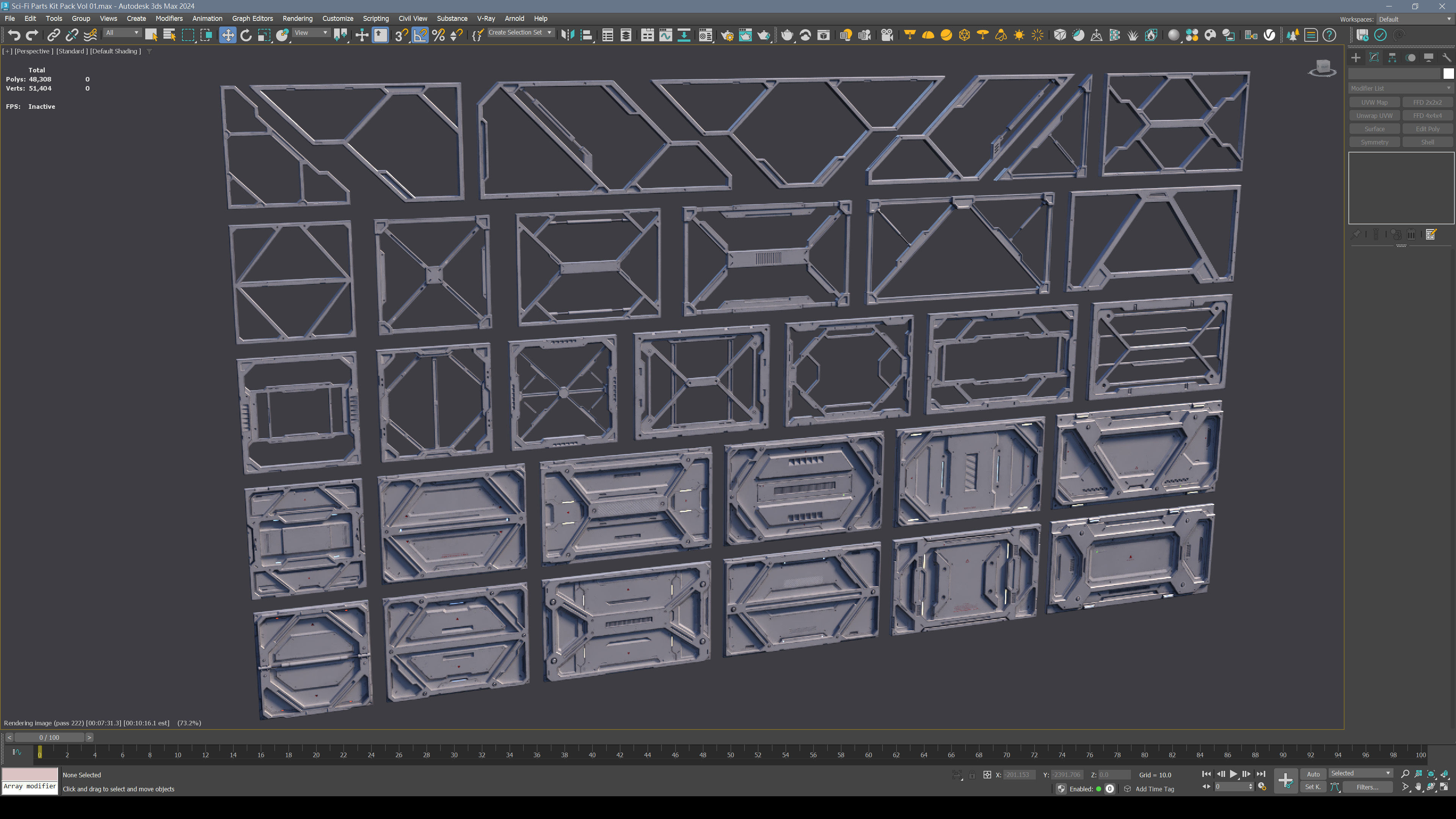 Sci-Fi Parts Kit Pack Vol 1-PBR Low-poly 3D model_15