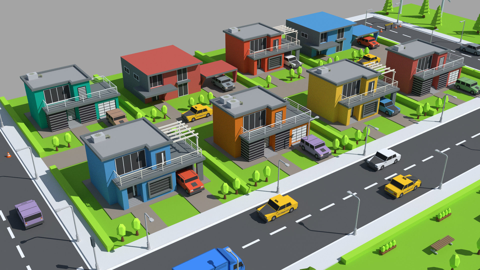 SimplePoly City - Low Poly Assets Low-poly 3D model_3