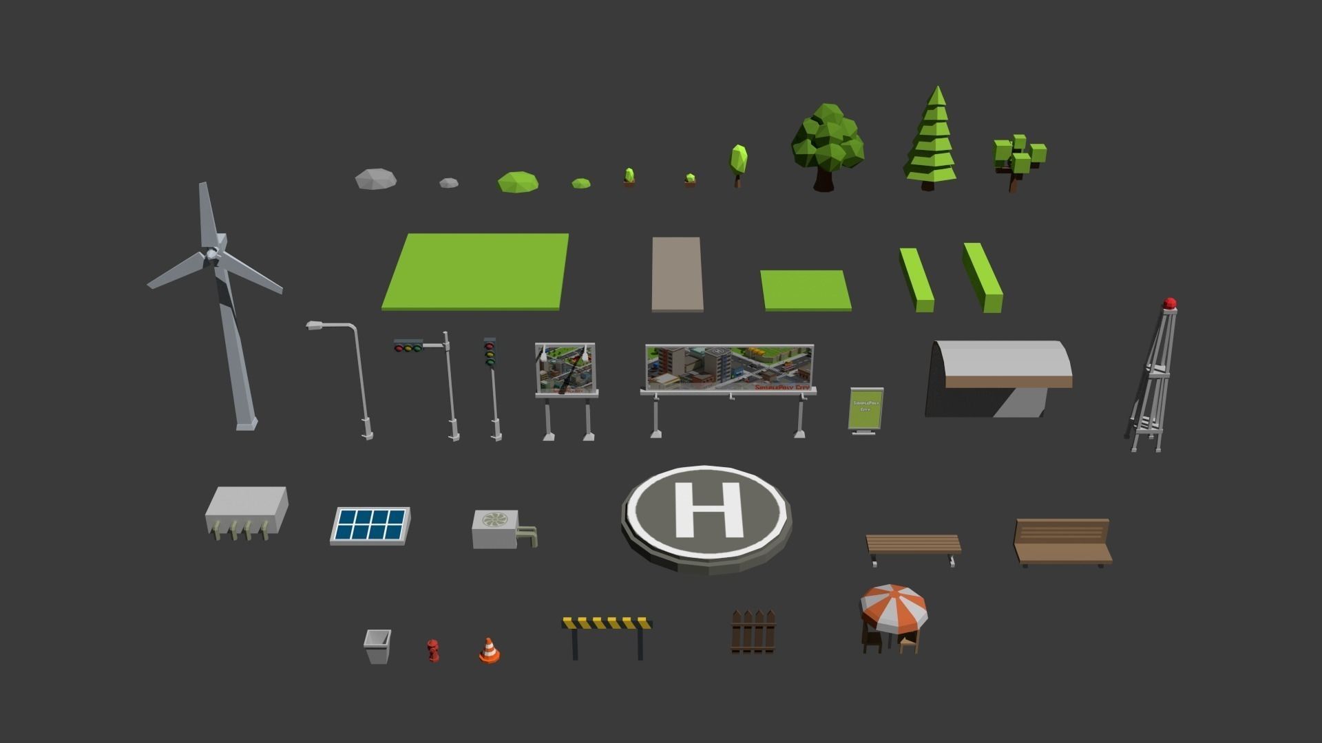 SimplePoly City - Low Poly Assets Low-poly 3D model_11