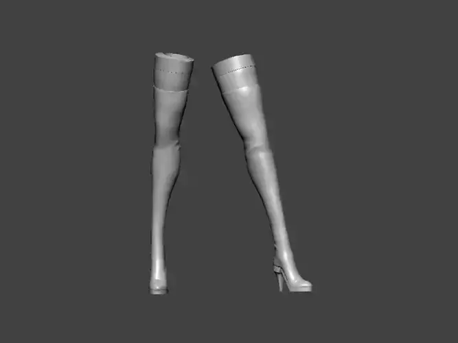 3D Model-SHOES0013 pair of high heeled boots