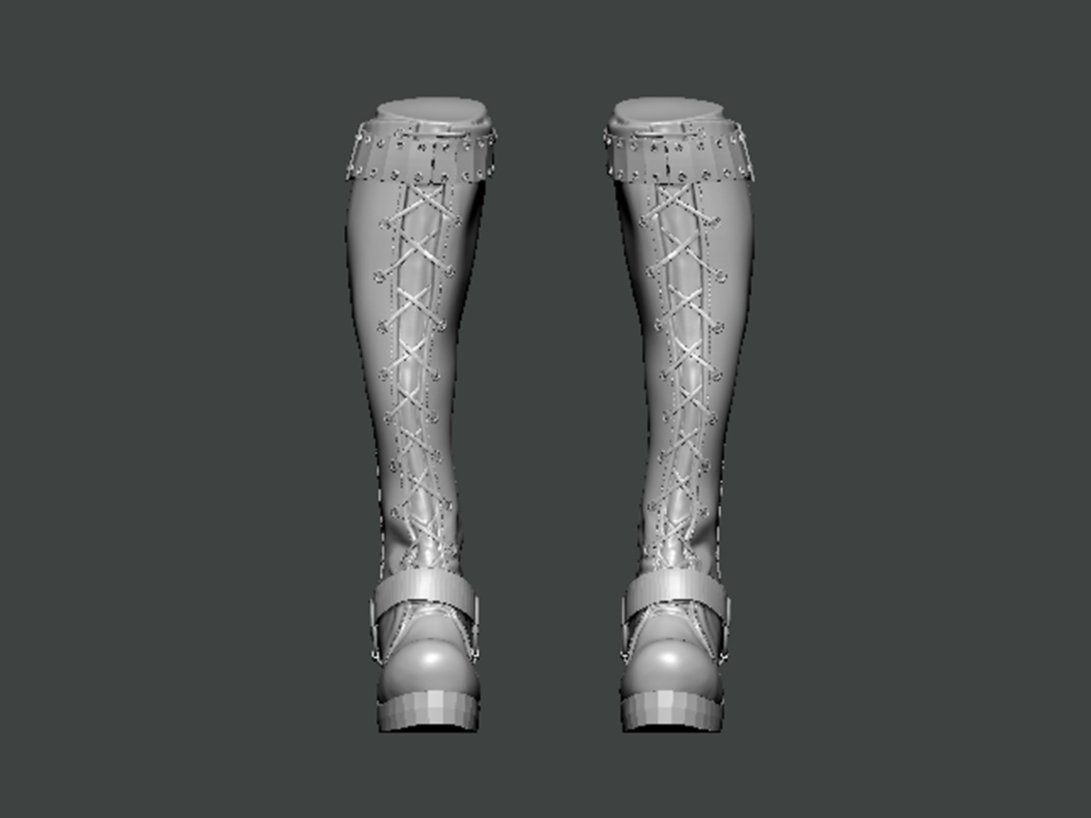 3D Model-SHOES0017 high heeled boot 3D print model_1