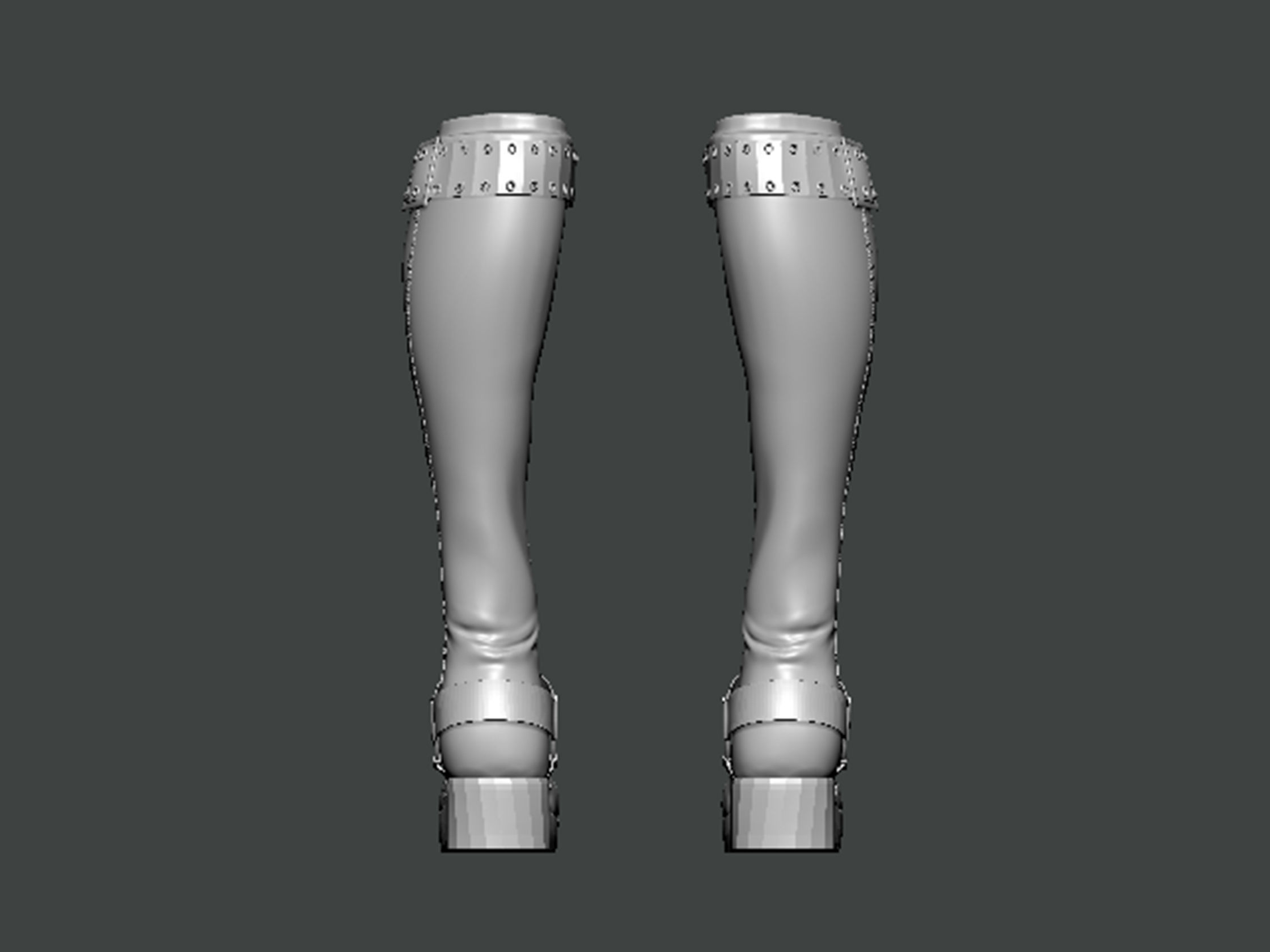 3D Model-SHOES0017 high heeled boot 3D print model_3