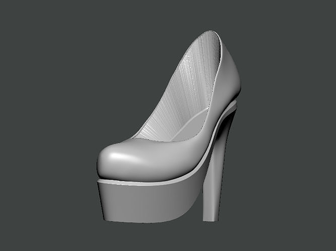 3D Model-SHOES0018 high heeled shoe 3D print model