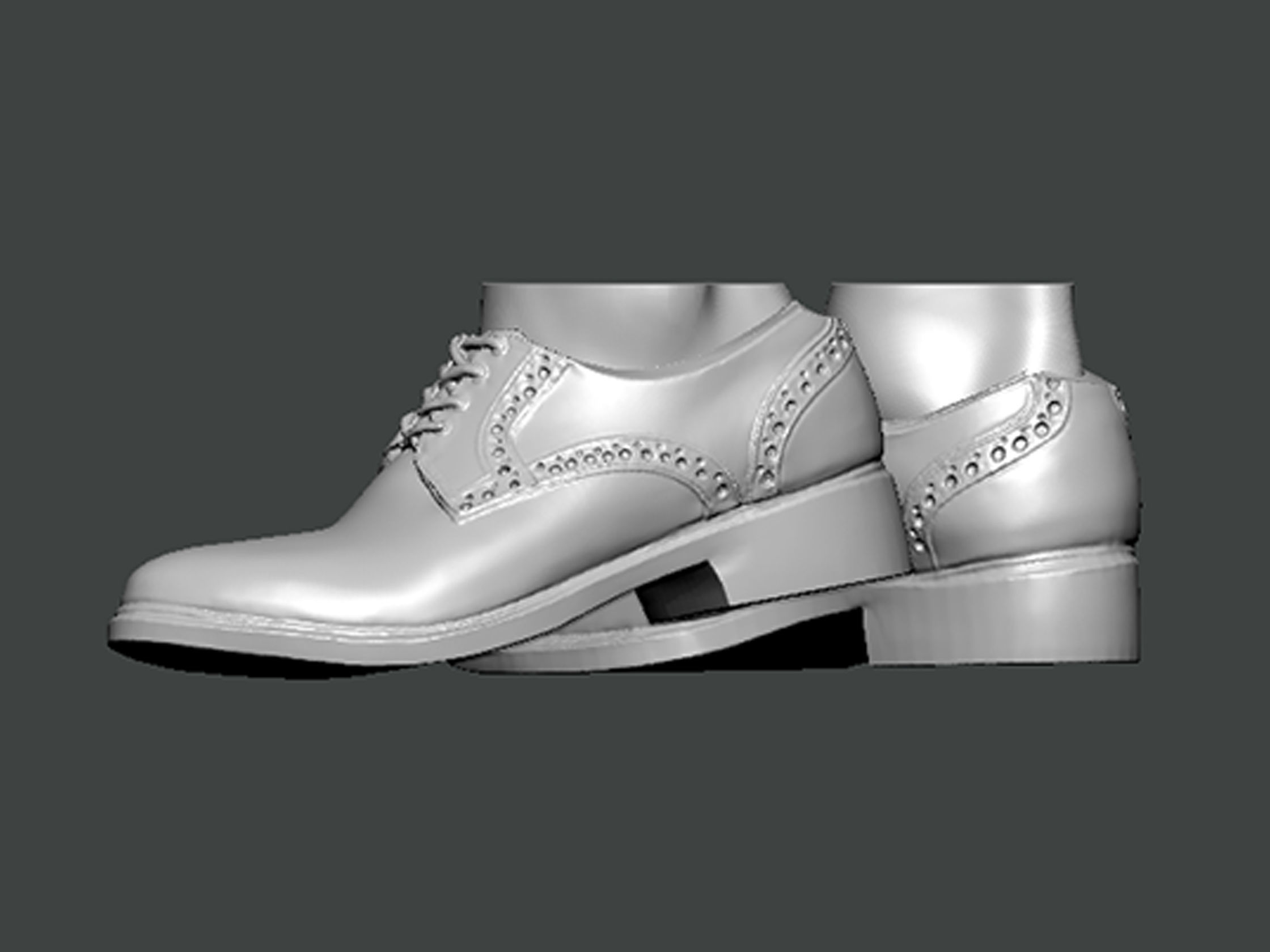 3D Model-SHOES0019 pair of shoes 3D print model_2