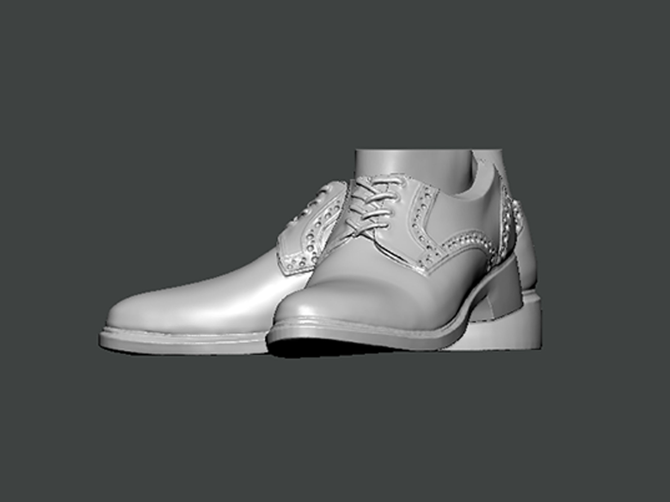 3D Model-SHOES0019 pair of shoes 3D print model_1