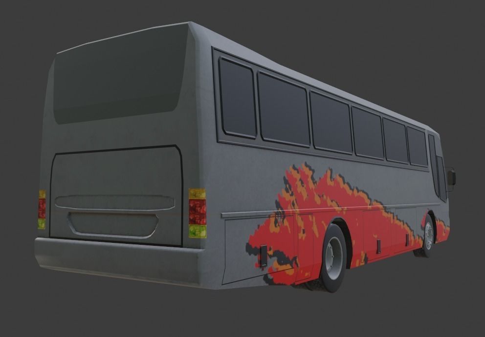 Busscar El Buss 320 Low-poly 3D model_9