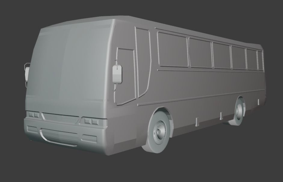 Busscar El Buss 320 Low-poly 3D model_12