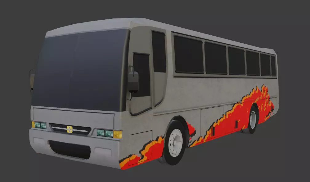 Busscar El Buss 320 Low-poly 3D model_0