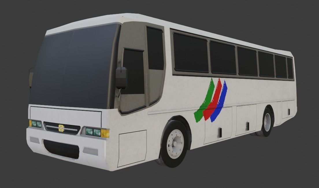 Busscar El Buss 320 Low-poly 3D model_16