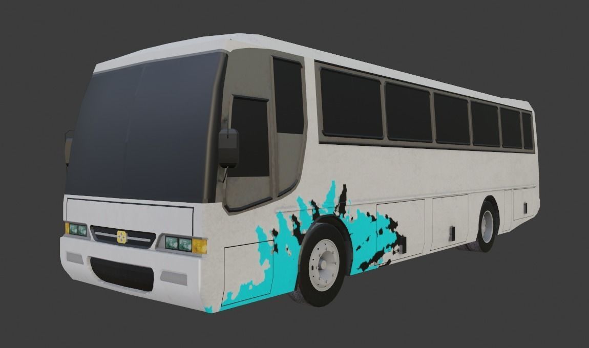Busscar El Buss 320 Low-poly 3D model_1