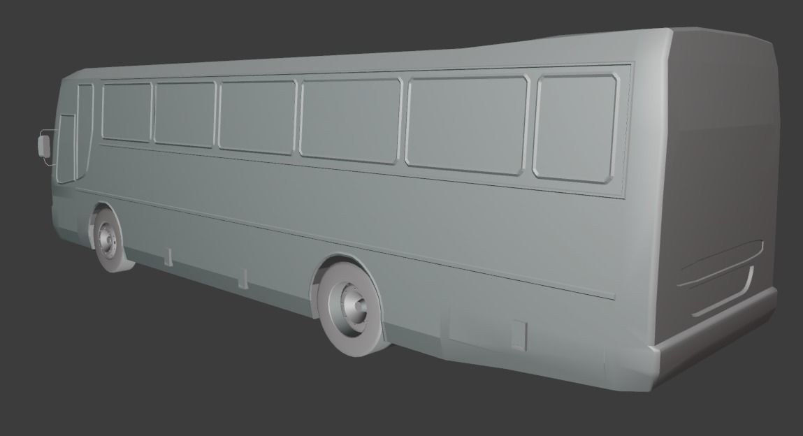 Busscar El Buss 320 Low-poly 3D model_14