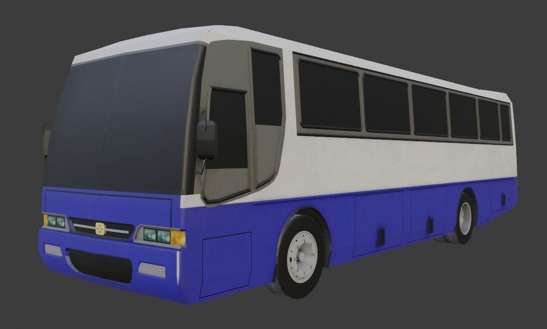 Busscar El Buss 320 Low-poly 3D model_5