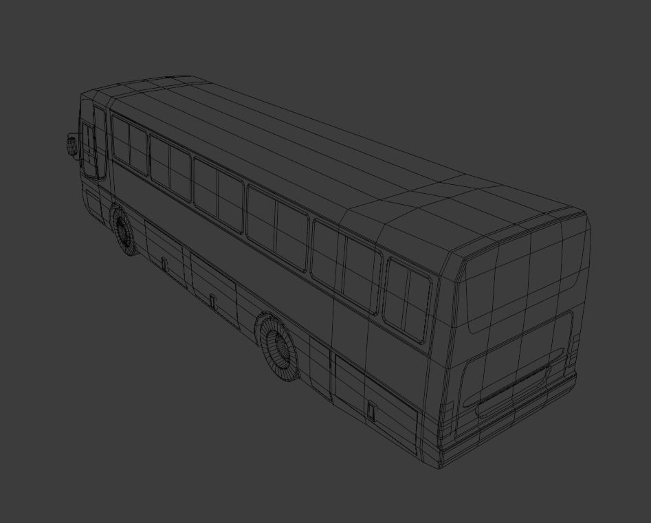 Busscar El Buss 320 Low-poly 3D model_10
