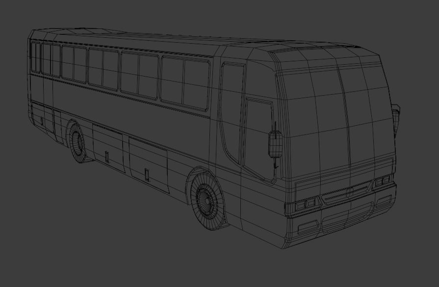 Busscar El Buss 320 Low-poly 3D model_11