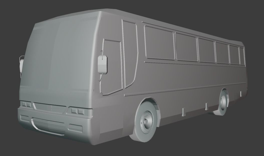 Busscar El Buss 320 Low-poly 3D model_15
