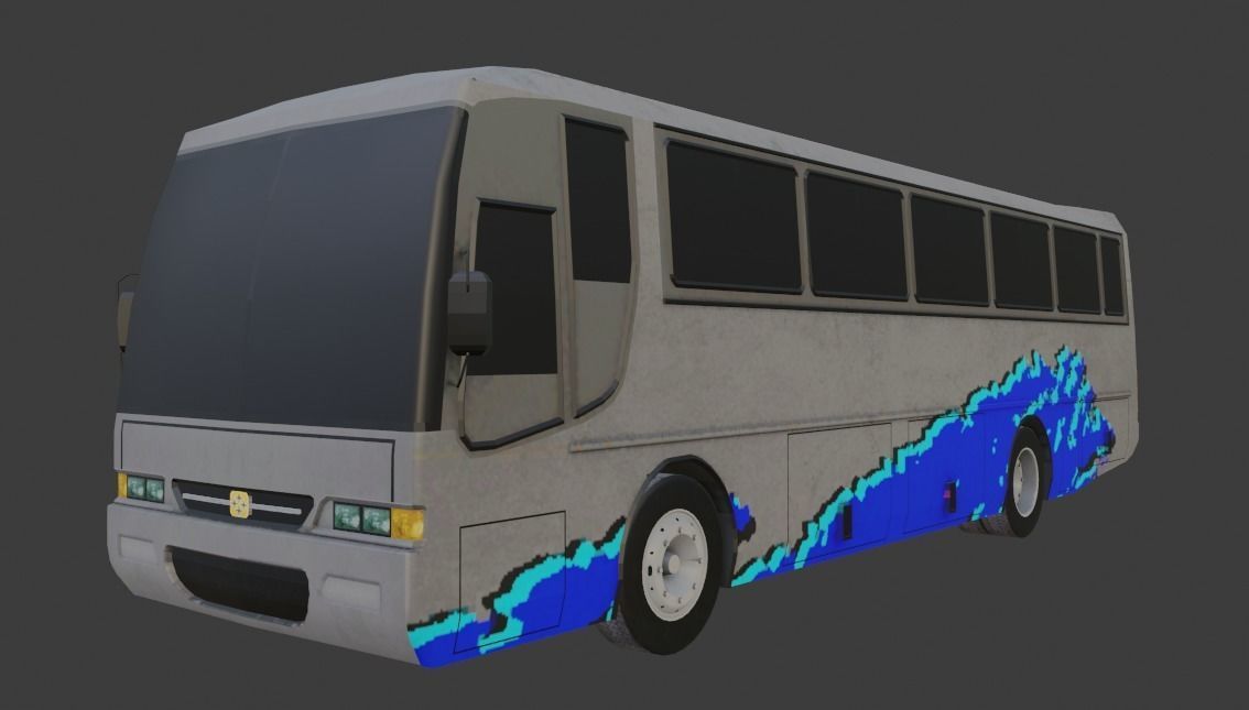 Busscar El Buss 320 Low-poly 3D model_7