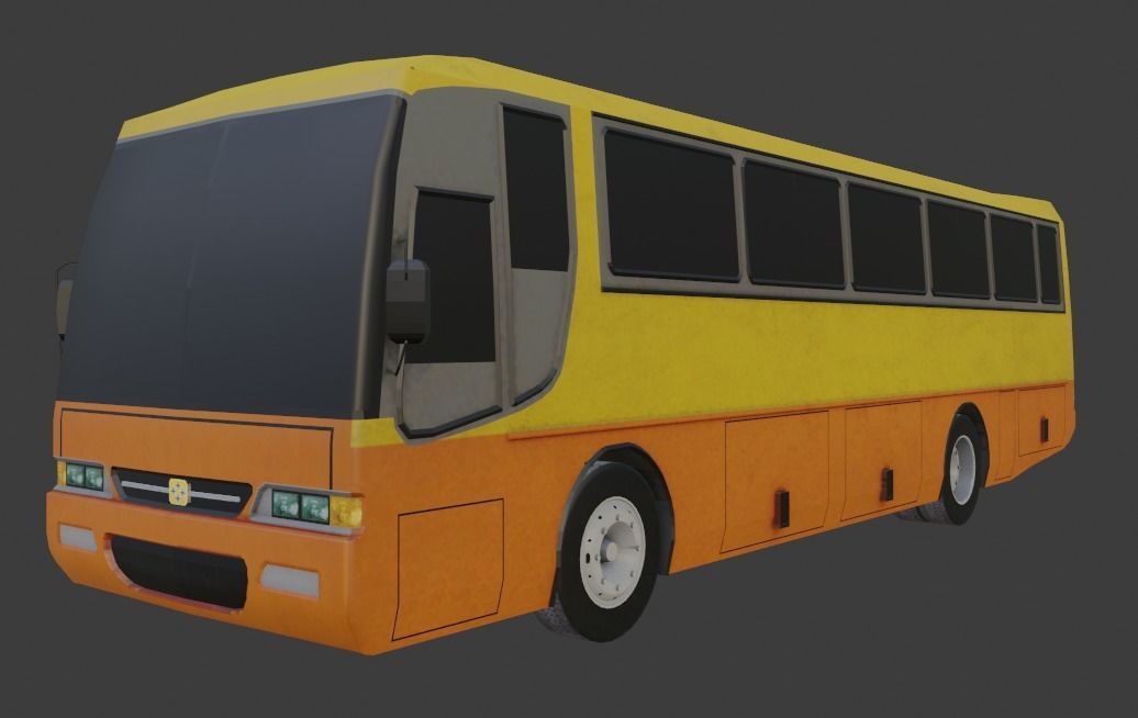 Busscar El Buss 320 Low-poly 3D model_6