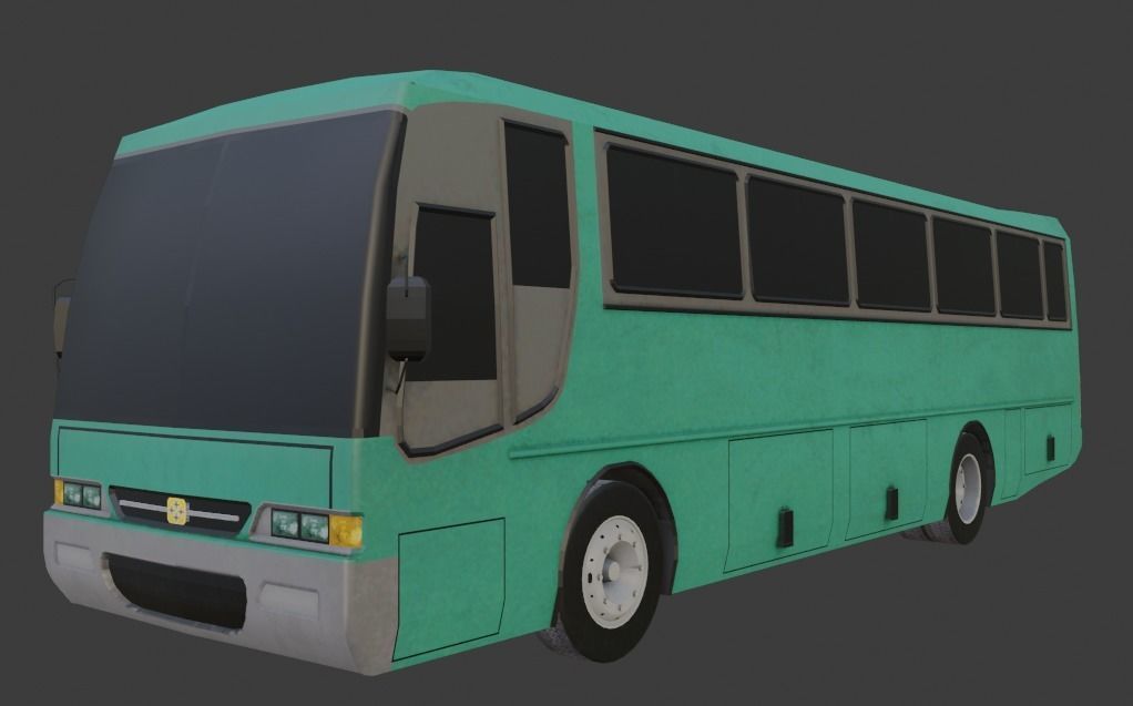 Busscar El Buss 320 Low-poly 3D model_8