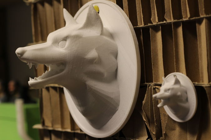 Wolf head amulet Free 3D print model