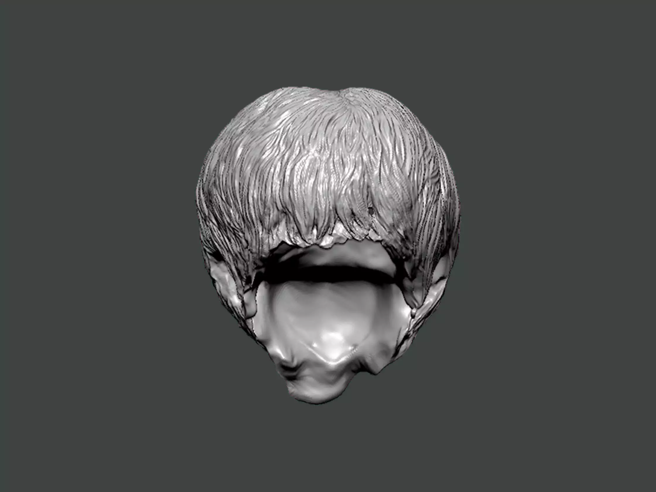 3D Model-HAIR0002 head 3D print model_0