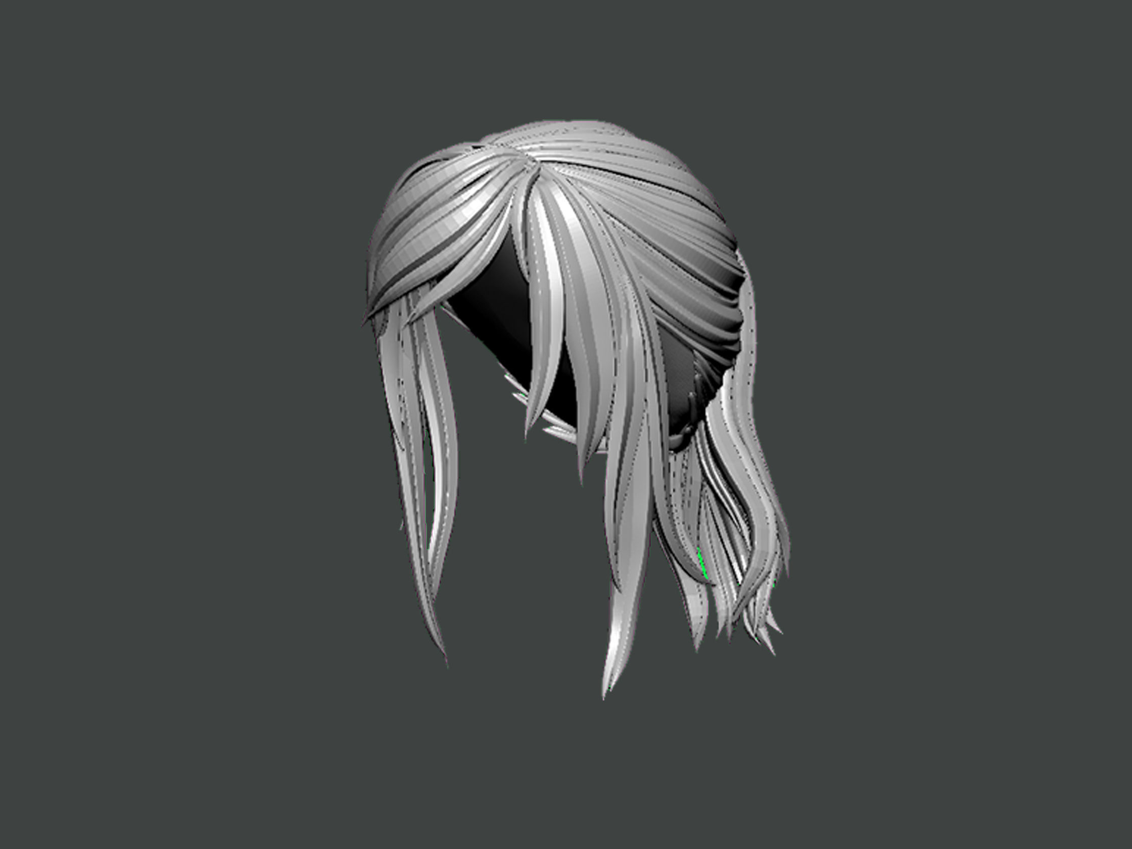 3D Model-HAIR0006 3D print model_2