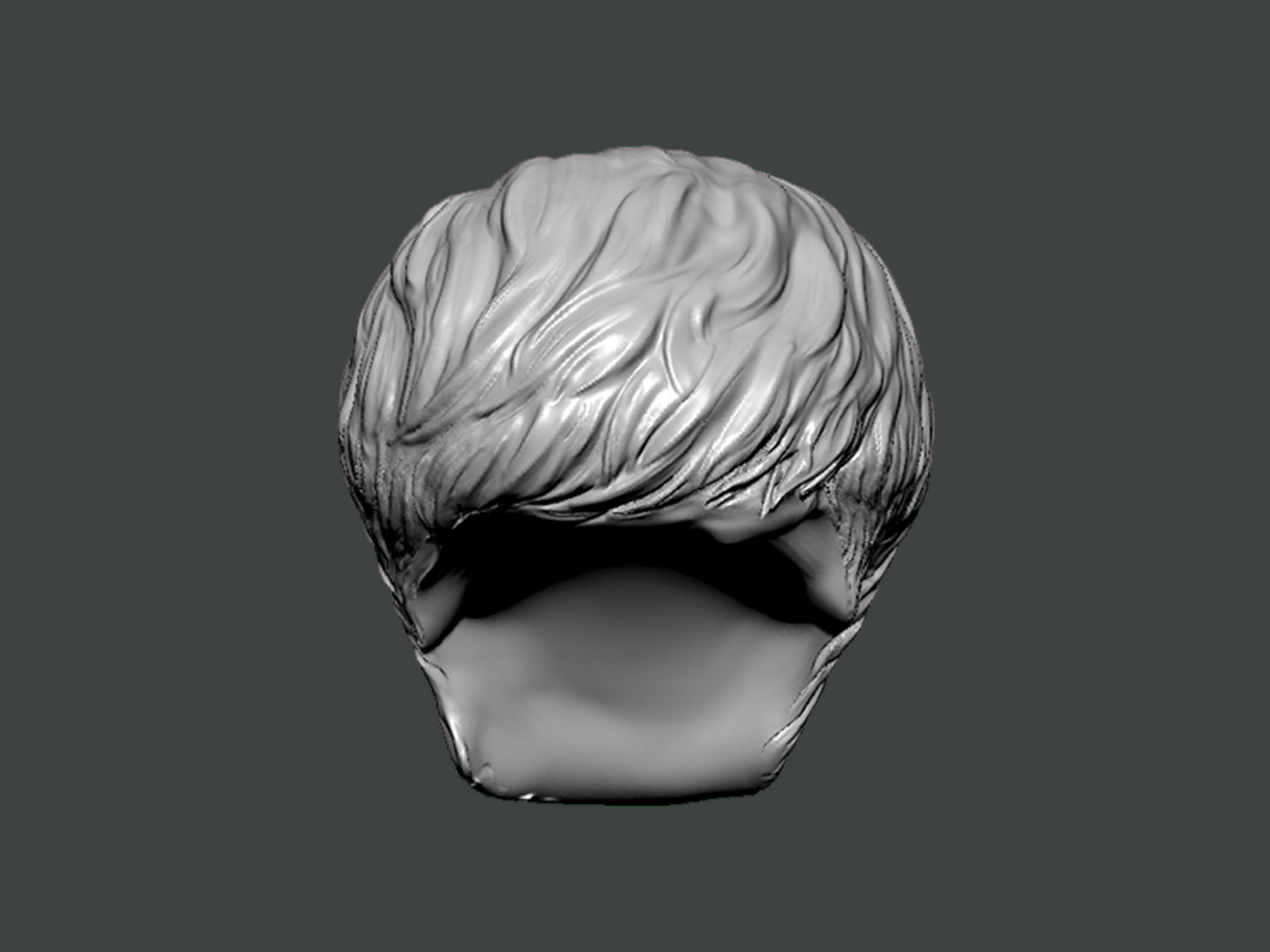 3D Model-HAIR0010 head 3D print model_1