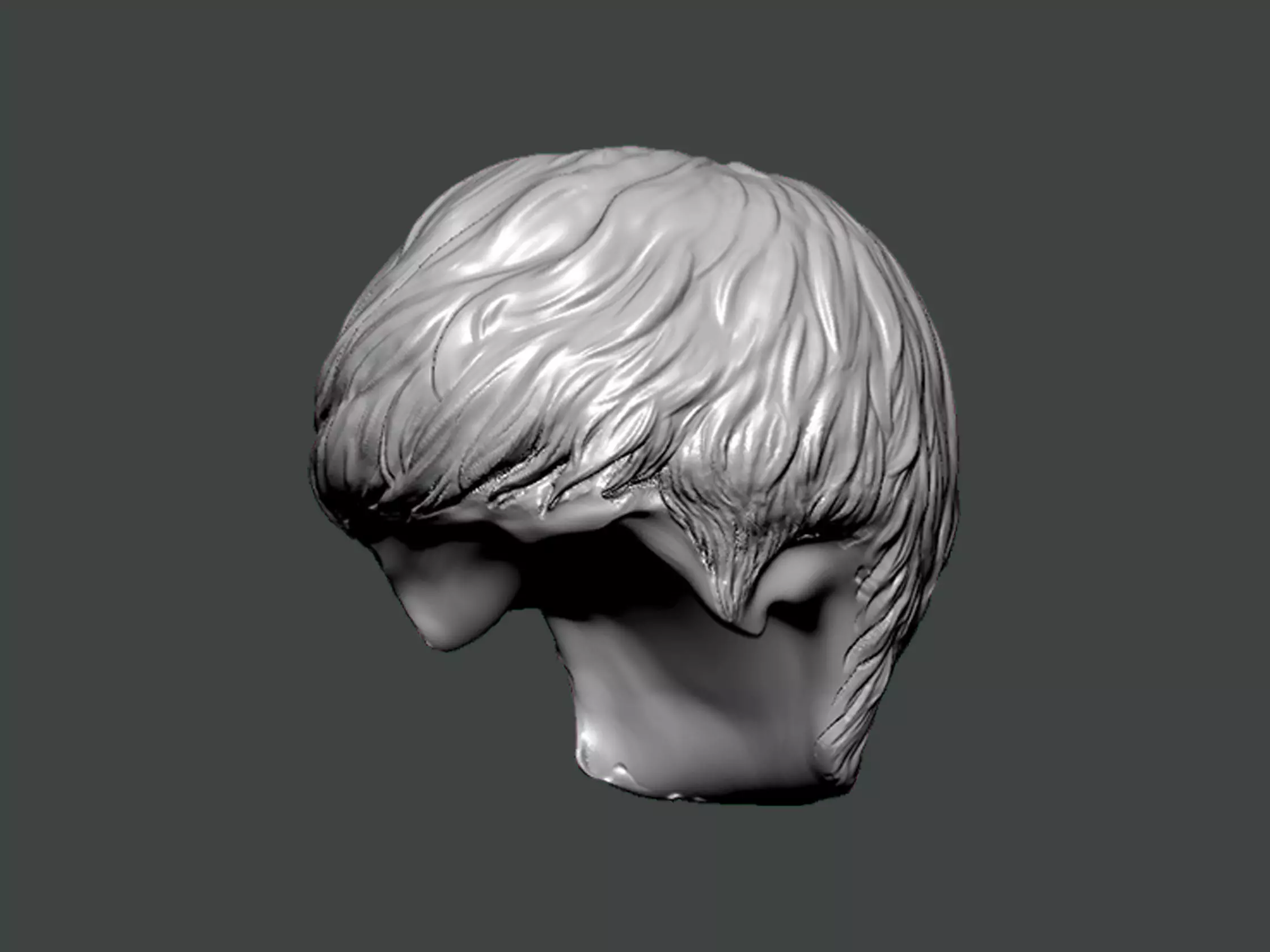 3D Model-HAIR0010 head 3D print model_0