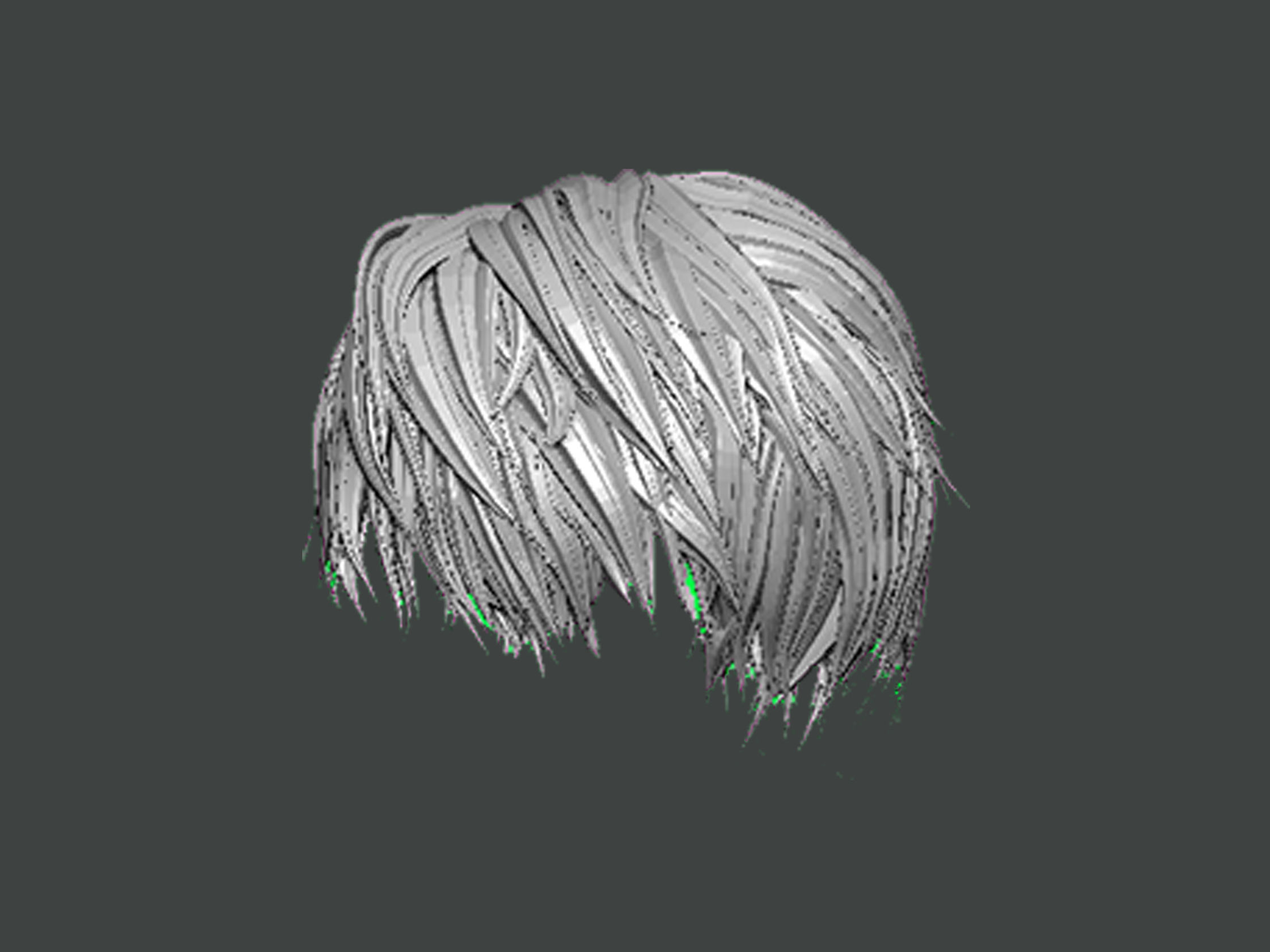 3D Model-HAIR0014 3D print model_2