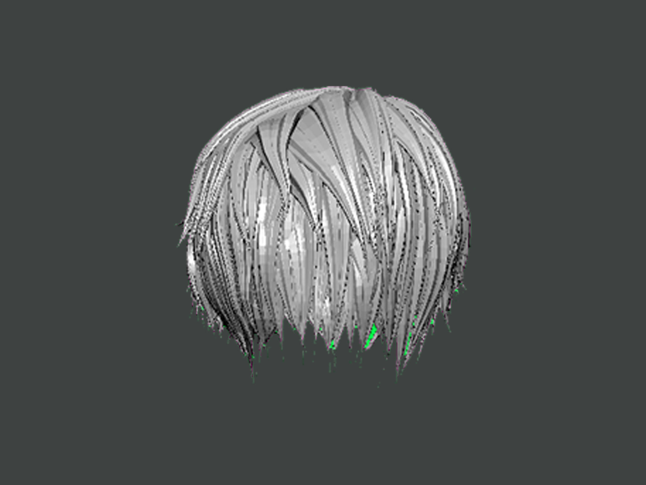 3D Model-HAIR0014 3D print model_3