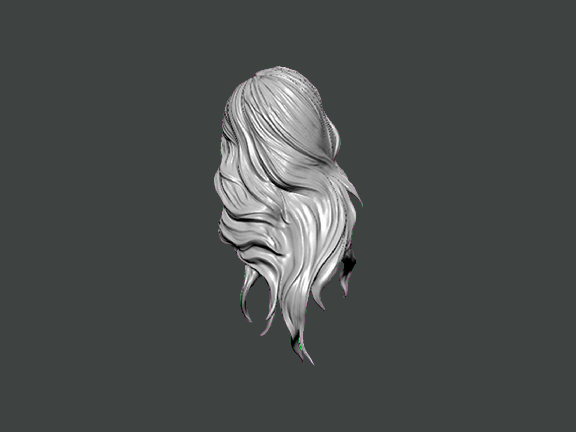 3D Model-HAIR0015 3D print model_3