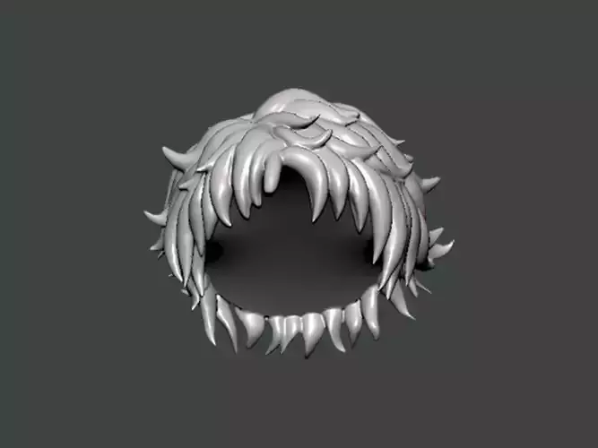 3D Model-HAIR0017 monster head