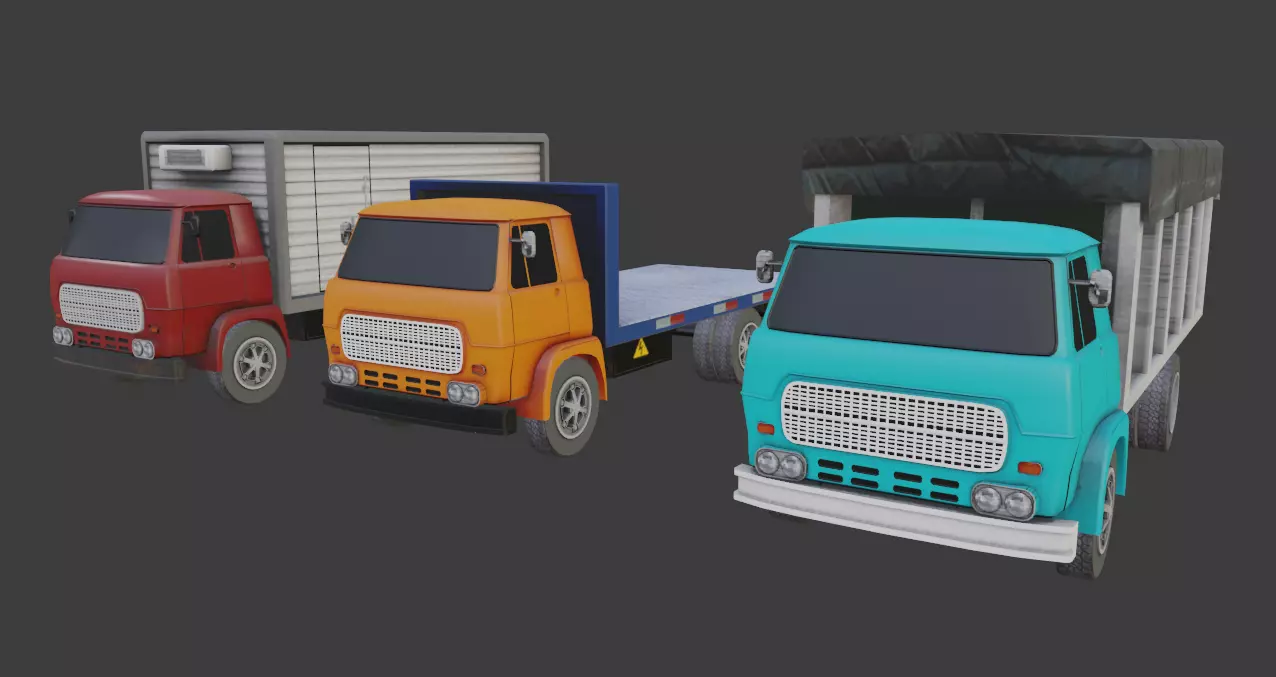 Fiat 673 Low-poly 3D model