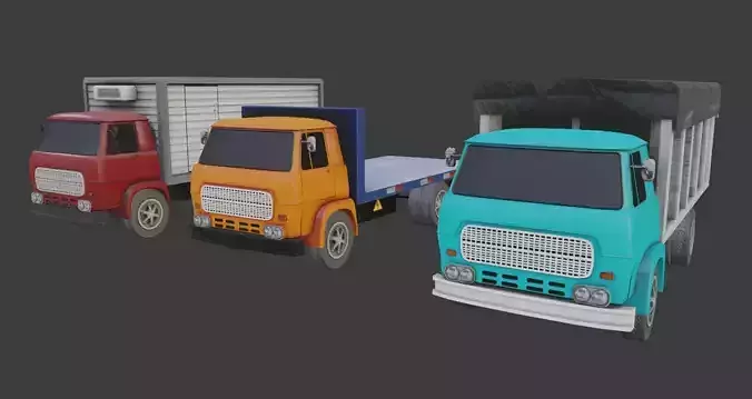 Fiat 673 Low-poly 3D model